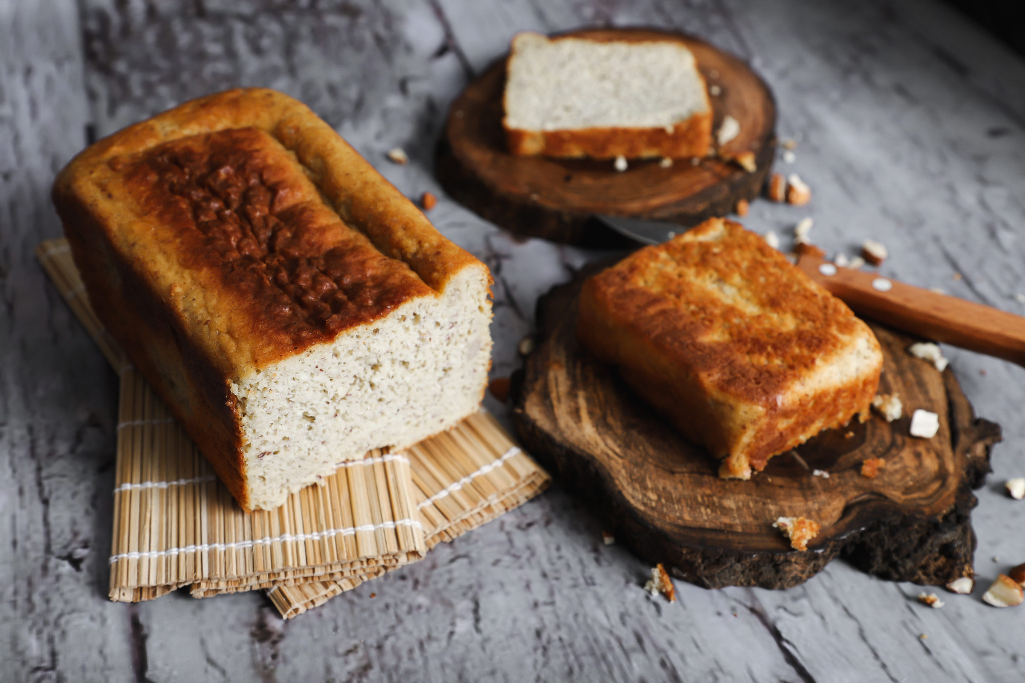 KetoAlmond Bread Loaf Baked.Darzee by Food Darzee